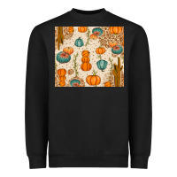 Black Fall Pumpkins Heavyweight Sweatshirt - texasbilliewilder