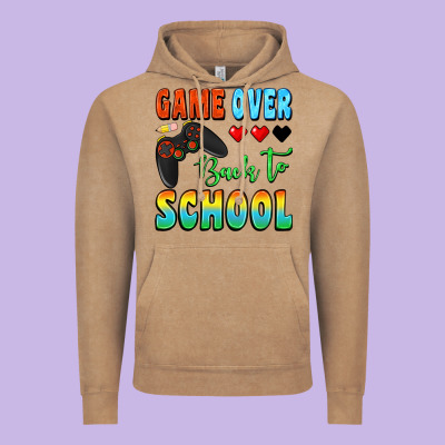 Game Over Back To School Vintage Hoodie Designed By Bundleandbundleshop