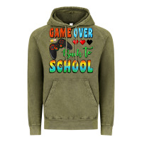Vintage Olive game over back to school Vintage Hoodie - BundleAndBundleShop