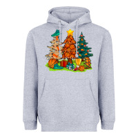 Heather Grey christmas basketball trees bbs Heavyweight Hoodie - BundleAndBundleShop