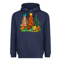 Navy christmas basketball trees bbs Heavyweight Hoodie - BundleAndBundleShop