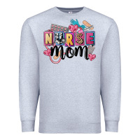 Heather Grey nurse mom Premium Sweatshirt - FaDigitalArtStudio