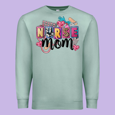 Nurse Mom Premium Sweatshirt Designed By Fadigitalartstudio