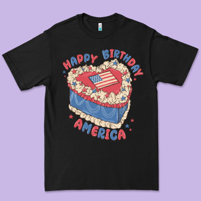 Happy Birthday America Premium Tee Designed By Maliassmallbusiness