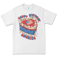White happy birthday america Premium Tee - MaliasSmallBusiness