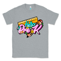Heather Grey hello pre k Classic Tee - JahusDesignShop