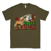 Army Green all the jingle ladies christmas horses Classic Tee - LillyAllenDesigns