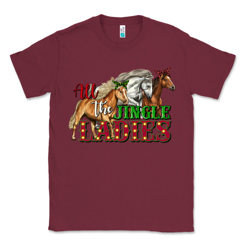 All The Jingle Ladies Christmas Horses Classic Tee by LillyAllenDesigns | Teevron