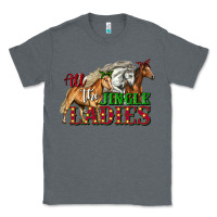 Charcoal Heather all the jingle ladies christmas horses Classic Tee - LillyAllenDesigns