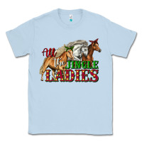 Dusty Blue all the jingle ladies christmas horses Classic Tee - LillyAllenDesigns