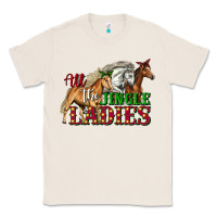 Natural all the jingle ladies christmas horses Classic Tee - LillyAllenDesigns