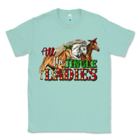 Seafoam all the jingle ladies christmas horses Classic Tee - LillyAllenDesigns