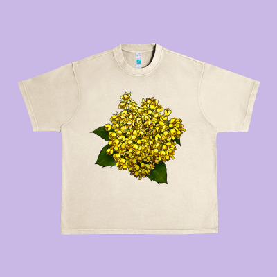Oregon Grape Flower Illustrations Urban Heavy Tee Designed By Lillyallendesigns