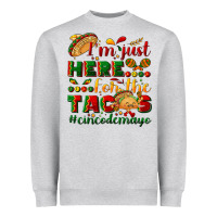 Heather Grey I'm just here for the tacos #cincodemayo Heavyweight Sweatshirt - NancyCooperArtShop