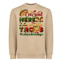 Mushroom I'm just here for the tacos #cincodemayo Heavyweight Sweatshirt - NancyCooperArtShop