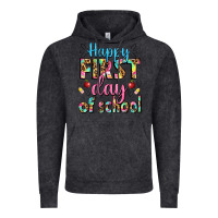 Vintage Black happy first day of school Vintage Hoodie - BundleAndBundleShop
