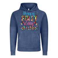 Vintage Denim happy first day of school Vintage Hoodie - BundleAndBundleShop