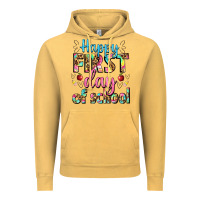 Vintage Mustard happy first day of school Vintage Hoodie - BundleAndBundleShop