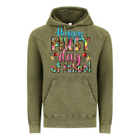 Vintage Olive happy first day of school Vintage Hoodie - BundleAndBundleShop