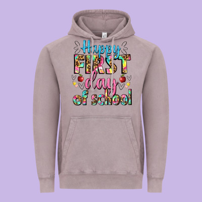 Happy First Day Of School Vintage Hoodie Designed By Bundleandbundleshop