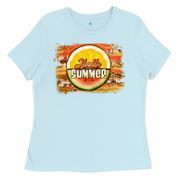 Baby Blue hello summer watermelon lemon Ladies Tee - Jasminsmagicworld