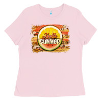 Bubblegum Pink hello summer watermelon lemon Ladies Tee - Jasminsmagicworld