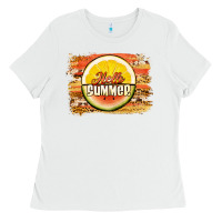 White hello summer watermelon lemon Ladies Tee - Jasminsmagicworld