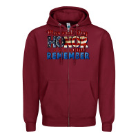 Burgundy Memorial day honor and remember 4th of july Zipper Hoodie - CowGirlArtShop