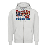 Dove Grey Memorial day honor and remember 4th of july Zipper Hoodie - CowGirlArtShop