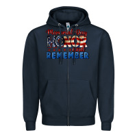 Navy Memorial day honor and remember 4th of july Zipper Hoodie - CowGirlArtShop