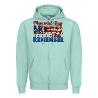 Seafoam Memorial day honor and remember 4th of july Zipper Hoodie - CowGirlArtShop
