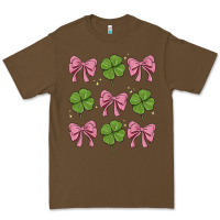 Cacao coquette bow clover st. patrick's day Premium Tee - MaliasSmallBusiness