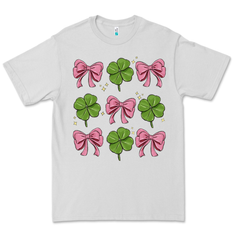 Coquette Bow Clover St. Patrick's Day Premium Tee by MaliasSmallBusiness | Teevron