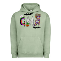 Pigment Oil Green cma Urban Hoodie - CowhideDigitalArt