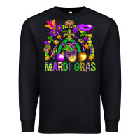 Black Mardi Gras Rainbow Premium Sweatshirt - BundleAndBundleShop