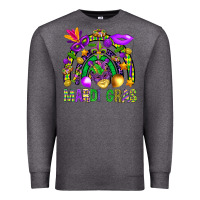 Charcoal Heather Mardi Gras Rainbow Premium Sweatshirt - BundleAndBundleShop