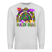 Dove Grey Mardi Gras Rainbow Premium Sweatshirt - BundleAndBundleShop