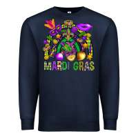 Navy Mardi Gras Rainbow Premium Sweatshirt - BundleAndBundleShop