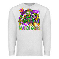 Oatmeal Heather Mardi Gras Rainbow Premium Sweatshirt - BundleAndBundleShop