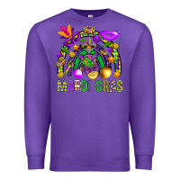 Purple Mardi Gras Rainbow Premium Sweatshirt - BundleAndBundleShop