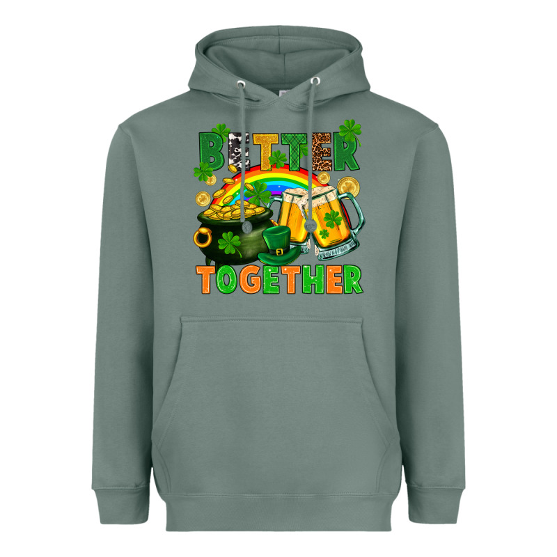 St. Patrick's Day Better Together Heavyweight Hoodie by FaDigitalArtStudio | Teevron