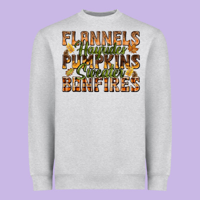 Flannels Hayrides Pumpkins Heavyweight Sweatshirt Designed By Texasbilliewilder