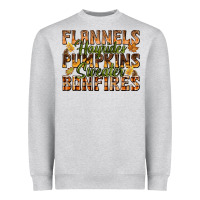 Heather Grey Flannels Hayrides Pumpkins Heavyweight Sweatshirt - texasbilliewilder