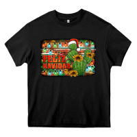 Black feliz navidad merry christmas cactus Heavy Core Tee - Jasminsmagicworld
