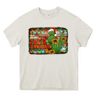 Cream feliz navidad merry christmas cactus Heavy Core Tee - Jasminsmagicworld