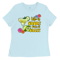 Baby Blue life is short make it salty Ladies Tee - Jasminsmagicworld