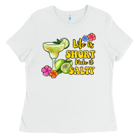 White life is short make it salty Ladies Tee - Jasminsmagicworld