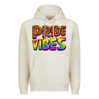 Oatmeal Heather pride vibes Premium Hoodie - OliviaCreatesArt
