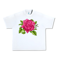 White Perfume Delight Rose Urban Heavy Tee - LillyAllenDesigns