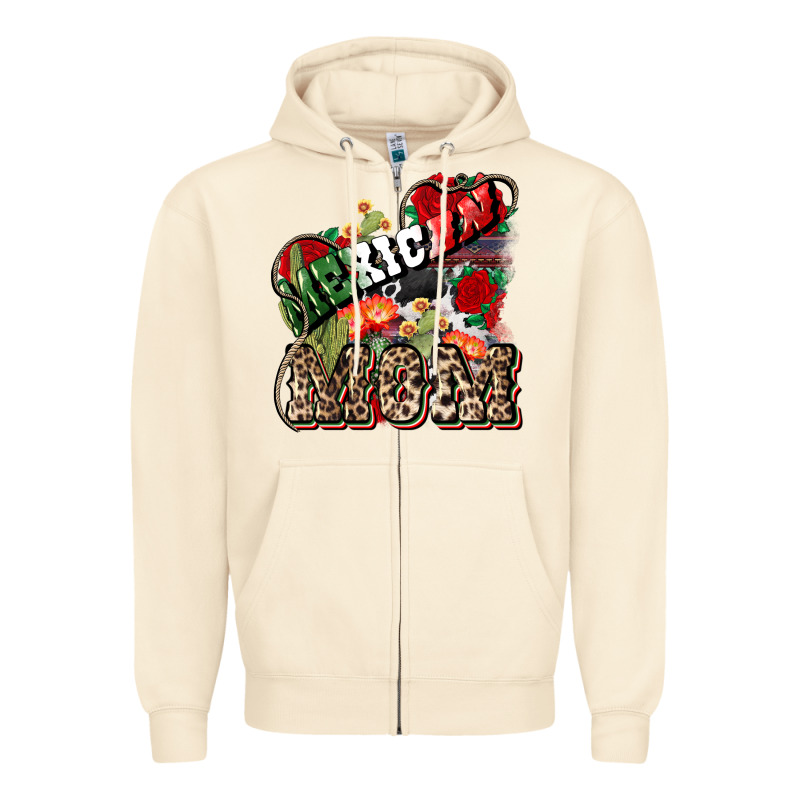 Mexican Mom Mexico Zipper Hoodie by HowdyJamesFarm | Teevron